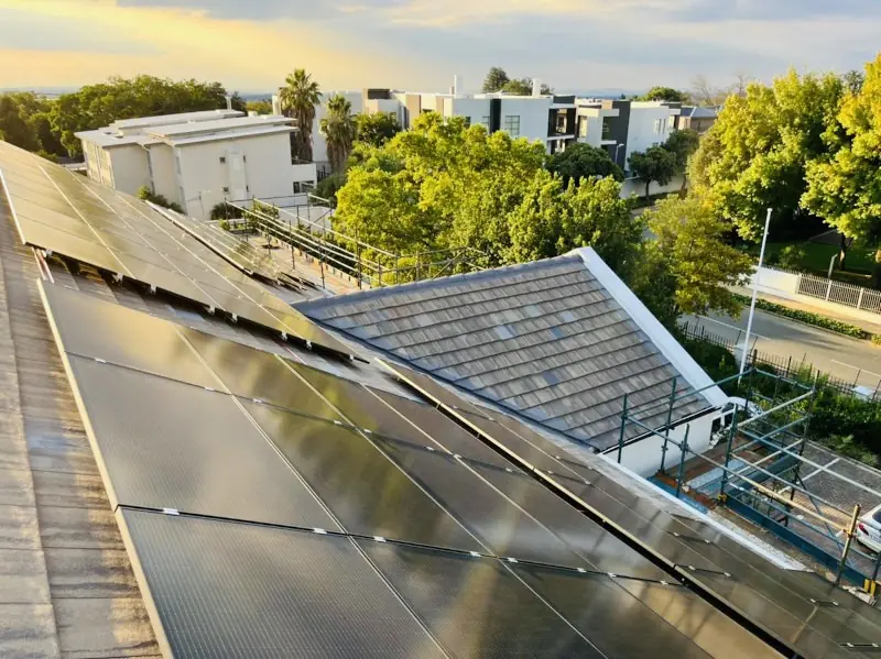 Innovative solar energy solutions Solar panels on building for energy independence